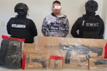 Operativo estatal en Anáhuac deja un detenido armado y aseguramiento de fusil y pistola