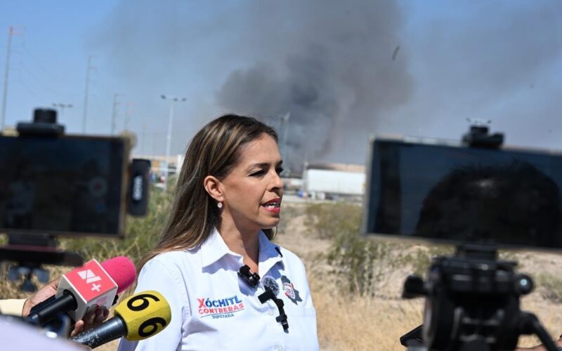 Xóchitl Contreras acusa abandono a Bomberos de Juárez y exige a Cruz Pérez asumir su responsabilidad