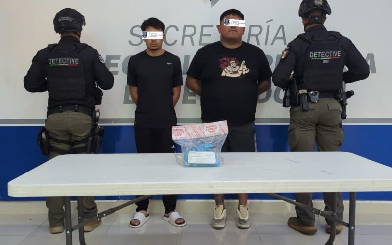 Detiene SSPE a dos hombres por posesión de droga en Juárez; Plataforma Centinela de Gilberto Loya los vincula con colocación de manta amenazante