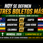 Tres nuevos boletos a octavos se definen este día en el Mundial 2026