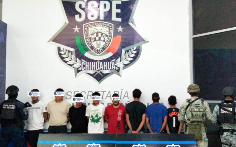 Rescatan a 14 personas y capturan a ocho presuntos implicados en operativo de la SSPE en Ciudad Juárez
