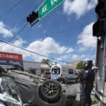 Choque con volcadura deja seis lesionados en el norte de Chihuahua