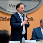 Santiago De la Peña presenta estrategia de movilidad ante CANACO Chihuahua