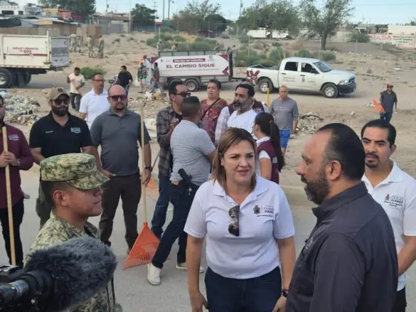 Continúa “Juárez Amanece Limpio” con jornada de limpieza en Riberas del Bravo