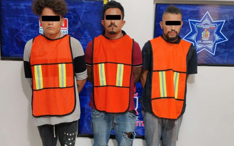 Detienen a tres hombres por presunto robo de cable de telecomunicaciones en Ciudad Juárez