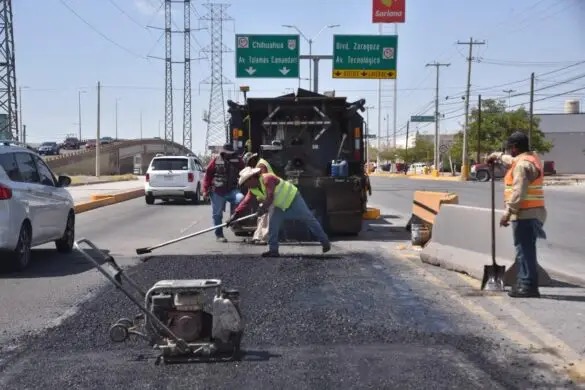Reparan Más de 2 Mil Baches Durante Julio en Calles de Ciudad Juárez